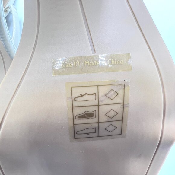 Dolce Vita Womens Size 10 Netra Ivory Cream Patent Block Heels Sandals Shoes NEW - Picture 12 of 13